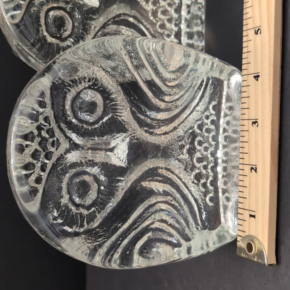 VGT,Clear Art Glass Pilgrim Owl Bookends. - Picture 8 of 8